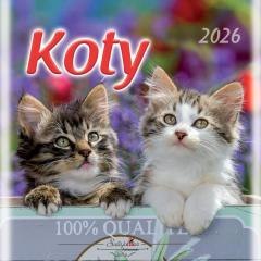 Kalendarz 2026 wieloplanszowy 33x33cm Koty