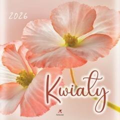 Kalendarz 2026 wieloplanszowy 33x33cm Kwiaty