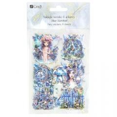 Naklejki połyskujące PET - Wróżki blue stardust