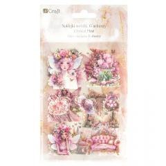 Naklejki połyskujące PET - Wróżki pink 6ark