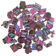 Naklejki winylowe neon motywacyjne 5-8cm 50szt