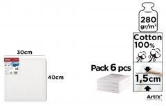 Podobrazie 30x40x1,5cm 280G/m2 (6szt)