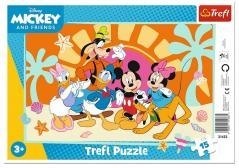 Puzzle ramkowe 15 Ciekawski Miki TREFL