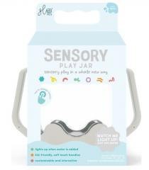 Słoik sensoryczny do napełnienia wodą szary