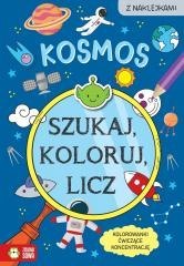 Szukaj, koloruj i licz. Kosmos