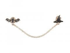 Przypinka na kołnierzyk nietoperz