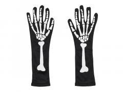 Rękawiczki świecące w ciemności czarne S