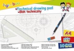 Blok techniczny A4/10K biały