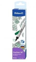 Cienkopis Fineliner 96 0,4mm zielony (10szt)