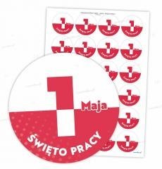 Naklejki patriotyczne - 1 maja 40mm 24szt