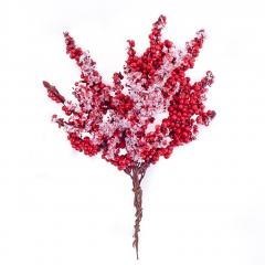 Szronione gałązki z czerwonymi owocami 6szt