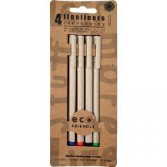 Ekologiczne cienkopisy korpus ze słomy 4 kolory