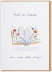 Karnet - Jesteś jak książka, masz same dobre...