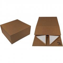 Pudełko kraftowe gładkie zamykane na magnes