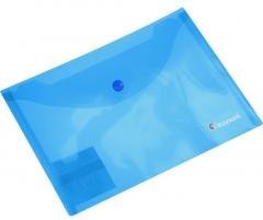 Teczka kopertowa A5 transparentna niebieska