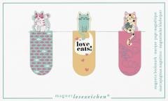 Zakładki magnetyczne - Kochać koty