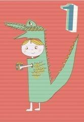 Karnet B6 z kopertą Urodziny 1 chłopiec