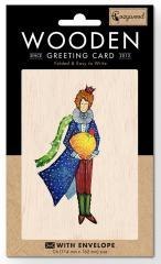 Karnet drewniany C6 + koperta Mały Książę