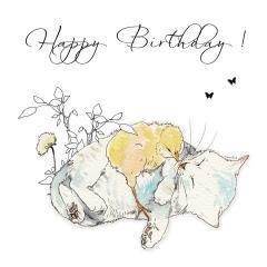 Karnet Swarovski kwadrat CL1216 Urodziny kot