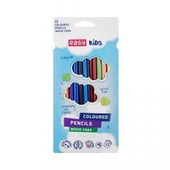 Kredki trójkątne 12 kolorów EASY