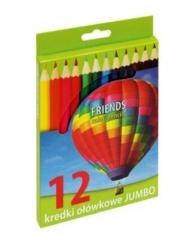 Kredki ołówkowe Jumbo 12 kolorów GRAND