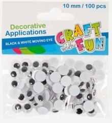 Ozdoba dekoracyjna oczy 10mm 100szt.