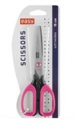 Nożyczki szkolne 15cm różowe EASY