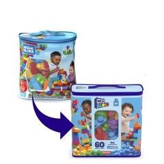 Mega Bloks Duża ECO torba z klockami niebieska