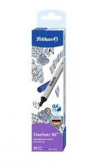 Cienkopis Fineliner 96 0,4mm niebieski (10szt)