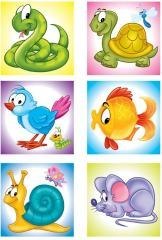 Klocki 9 elementów mix