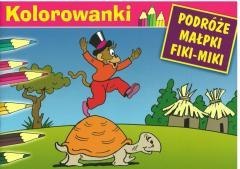 Kolorowanka Podróże małpki Fiki-Miki. Żółw