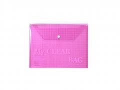 Koperta Focus C330 A4 przezroczysta różowa