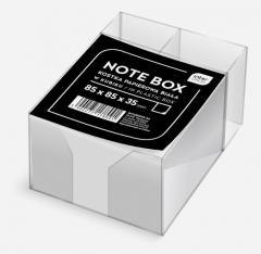 Kostka papierowa 85x85x35mm biała w kubiku