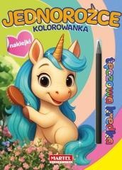 Kolorowanka z kredką Jednorożce