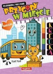 Kolorowanka z kredką Przygody w mieście