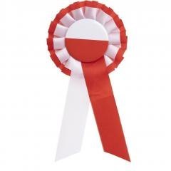 Kotylion biało-czerwony