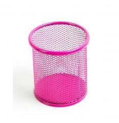 Kubek na długopisy siatka różowy LEVIATAN