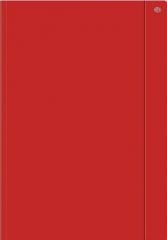 Teczka z gumką A4+ jednokolorowa czerwona (10szt)