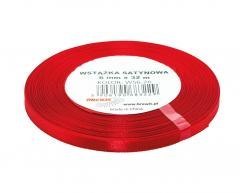 Wstążka satynowa czerwona 6mmx32m