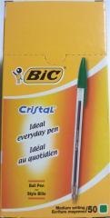 Długopis Cristal Original zielony (50szt) BIC