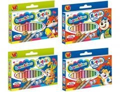 Kredki świecowe 18 kolorów BAMBINO