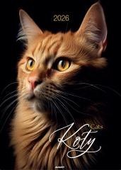 Kalendarz 2026 ścienny Koty