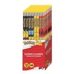 Ołówki z gumką Pokemon tuba (72szt)