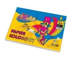 Papier kolorowy A4 8 kartek błyszczący