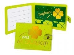 Portfelik Kasa na szczęście koniczyna