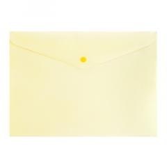 Teczka A4 zamykane na zatrzak pastel żółty