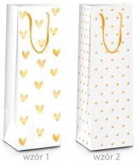 Torba prezentowa Grand Ślub butelka 12x36x10 MIX