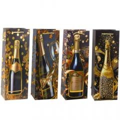 Torebka prezentowa na butelkę 35x12x9cm MIX