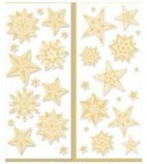 Naklejki na folii gwiazdki 10x22cm MIX