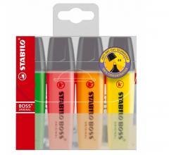 Zakreślacz Boss 70 etui 4 kolory STABILO